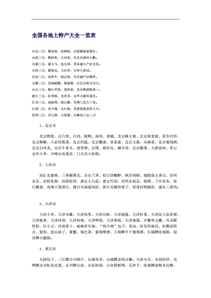 全国土特产